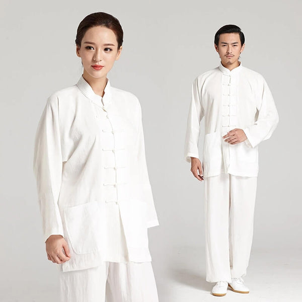 Unisex Traditional Tai Chi Clothing Linen Kung Fu Uniforms – Taikong Sky